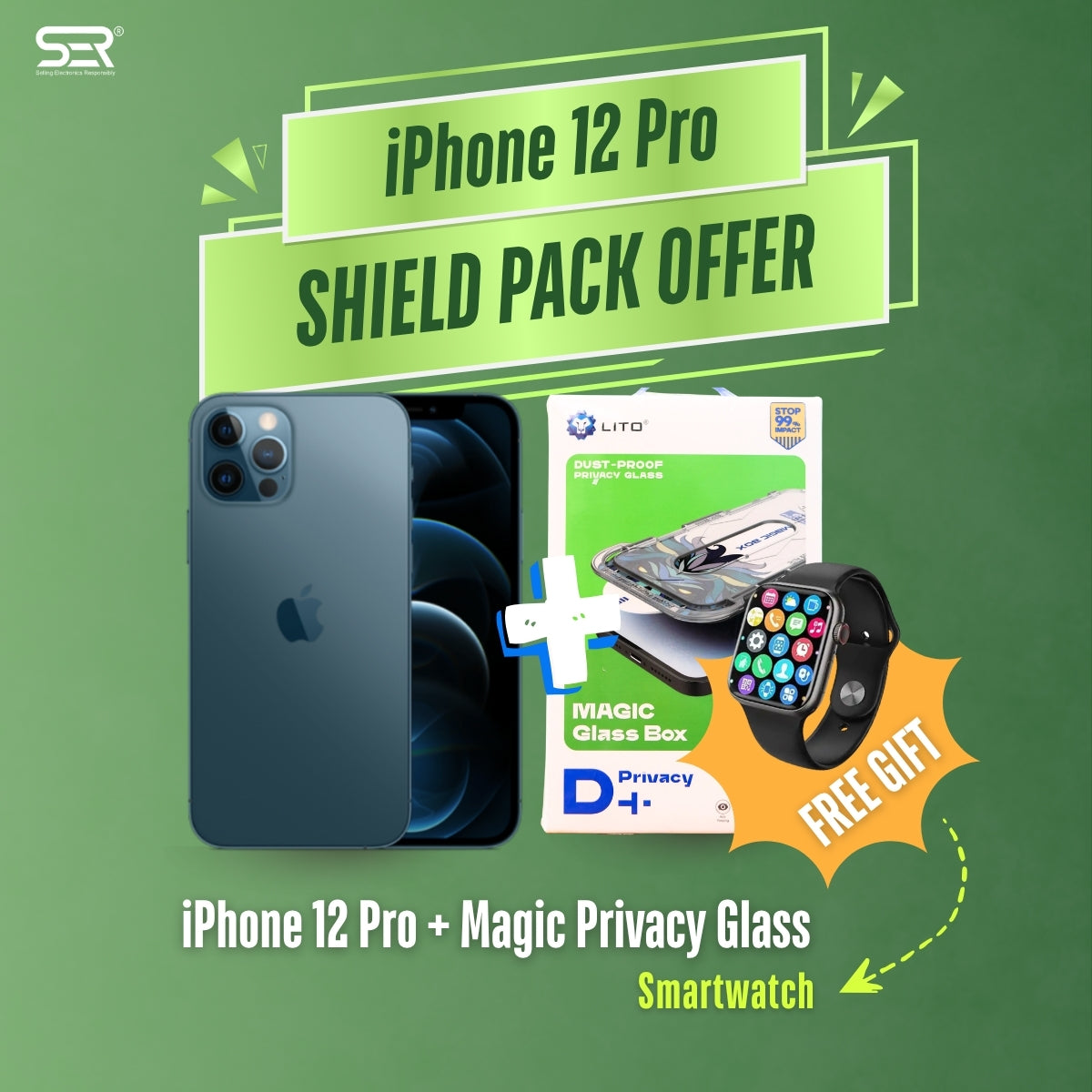 iPhone 12 Pro Shield Pack (with Free Gift) - Discount Deals
