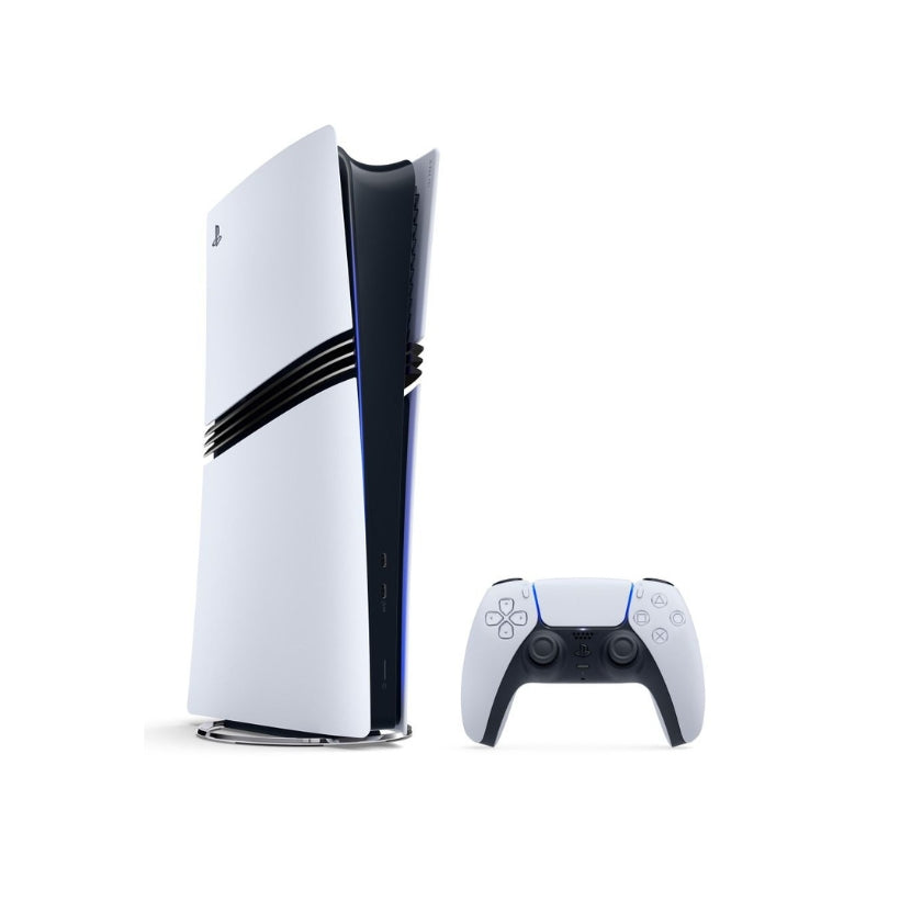 Sony PlayStation 5 Pro Console, Up to 120fps With 120Hz Output, Support 8K Output, 8x Zen 2 Cores at 3.85GHz CPU, Custom RNDA 3 (TBC), 16GB RAM, Custom 2TB SSD, International Version, White | PS5-Pro | INTL VERSION