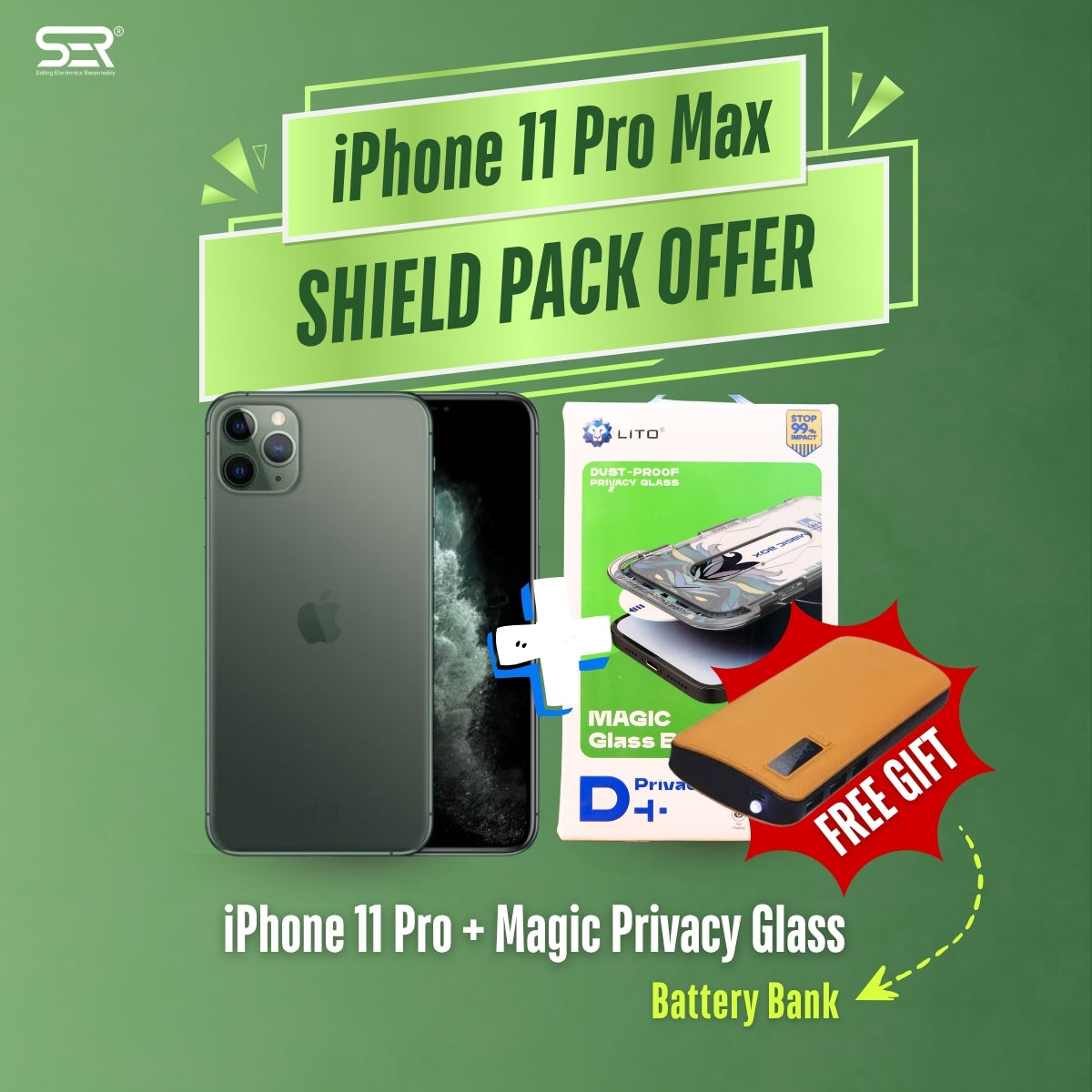 iPhone 11 Pro Max Shield Pack (with Free Gift) - Discounted Deals