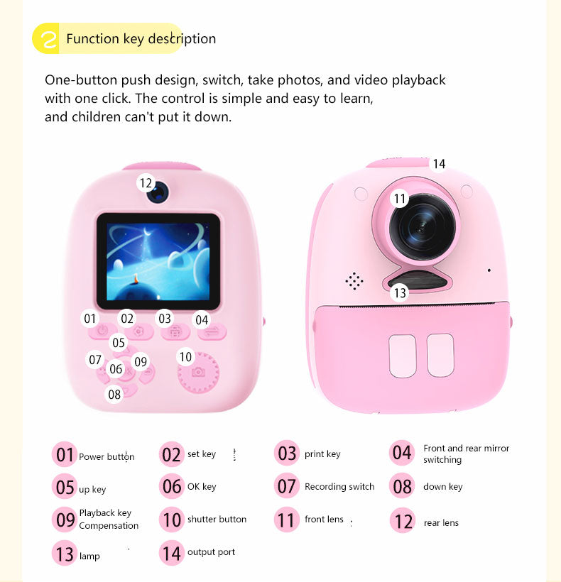 Porodo D10 kids Camera 1080P Full-HD