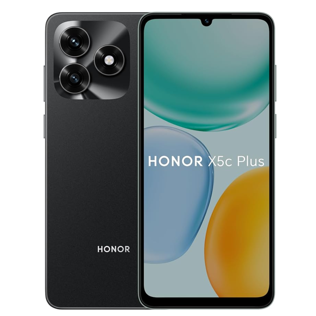 Honor X5c Plus 128GB 4GB RAM in Midnight Black color - official smartphone image