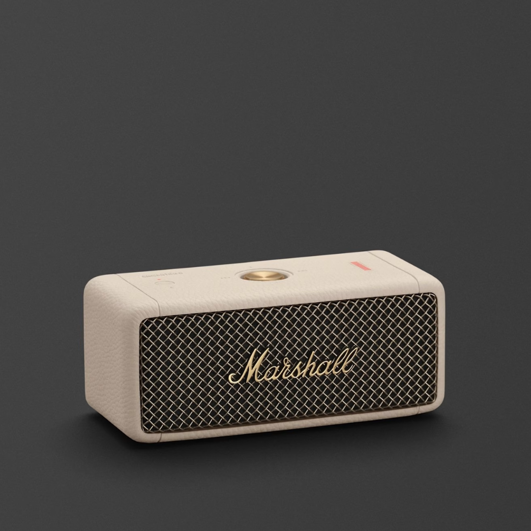 Marshall Emberton II portable Bluetooth speaker with 360_degree sound and rugged design Cream