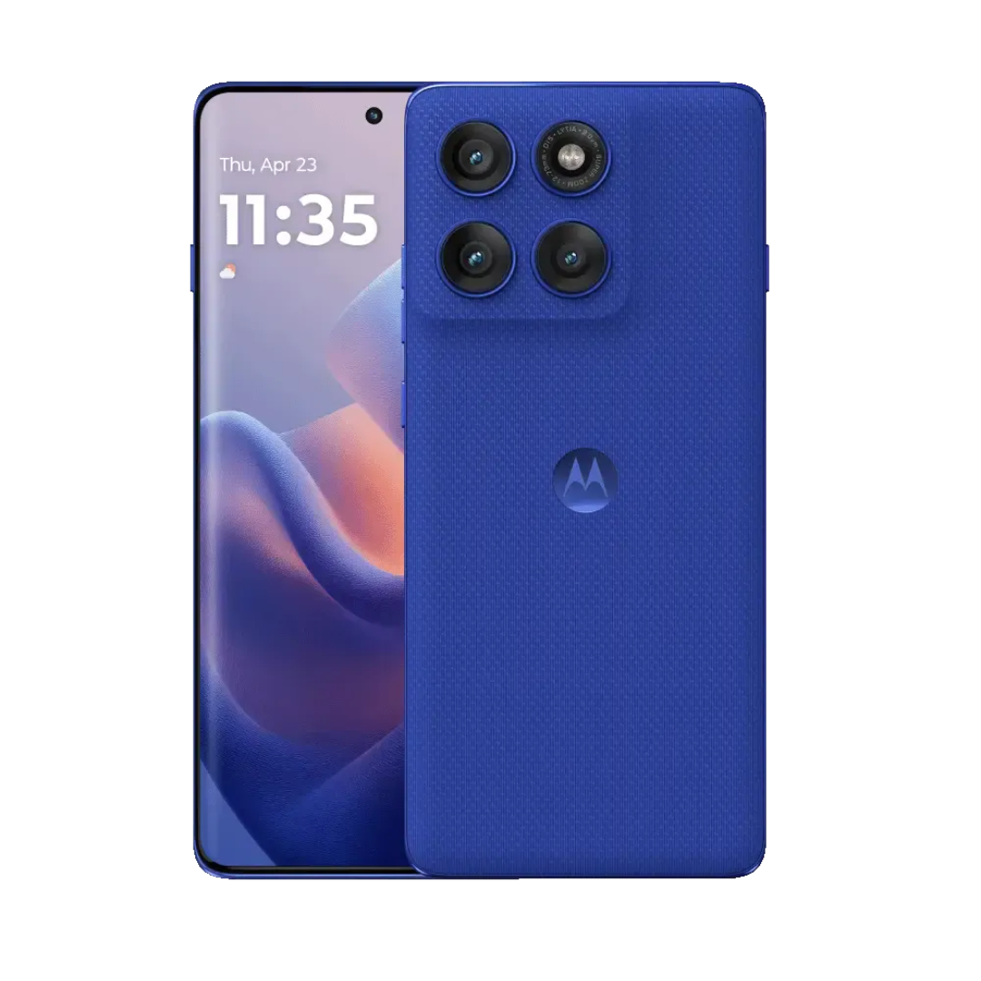 Motorola Edge 60 Pro 5G PANTONE Dazzling Blue smartphone .