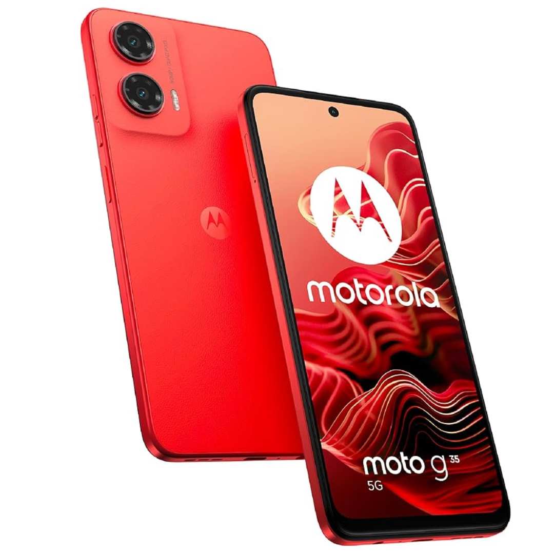 Motorola Moto G35 5G 256GB 8GB RAM in Guava Red color - official smartphone image