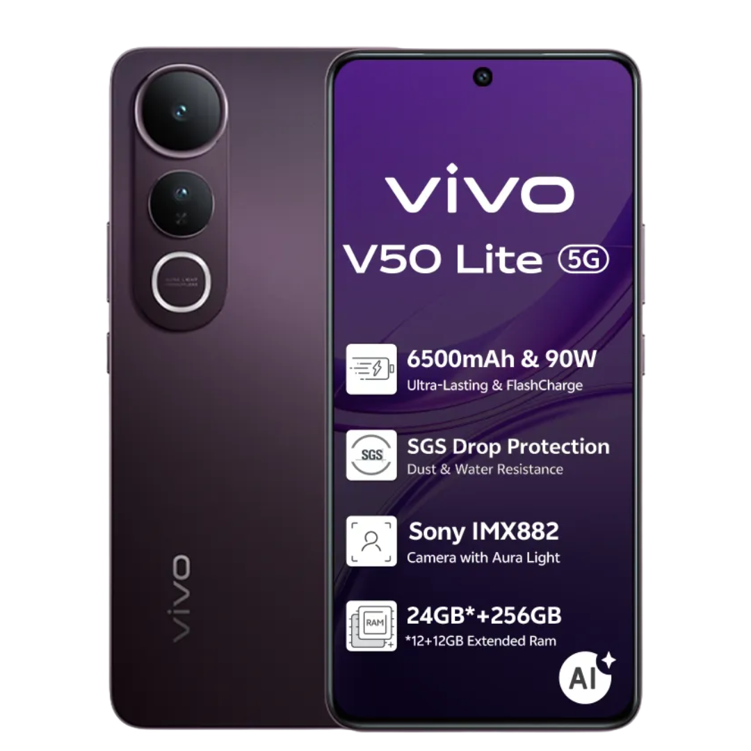 Vivo V50 Lite 5G Phantom Black smartphone