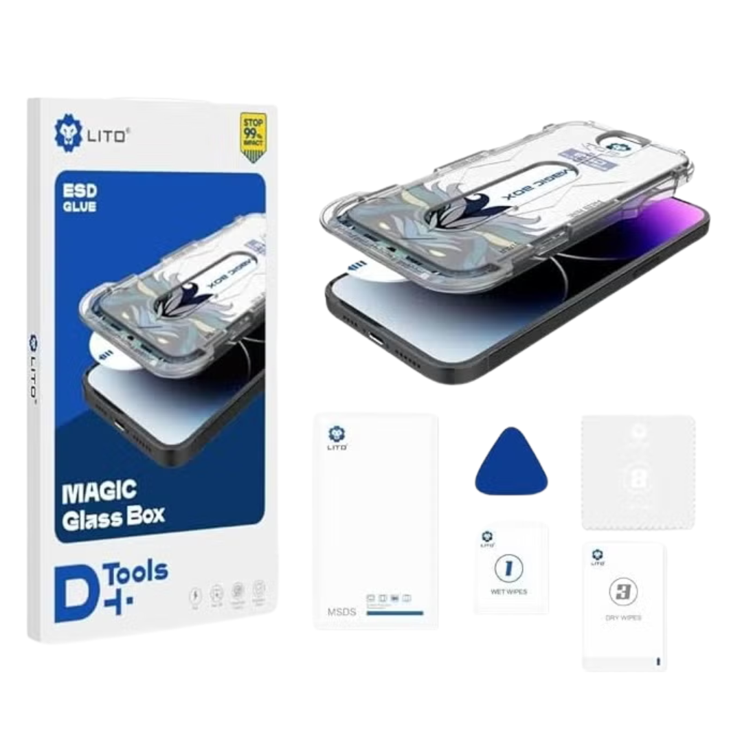 Screen Protector for Iphone - LITO Magic Box D+ Tools Full Clear Glass Screen Protector Compatible With Apple iPhone