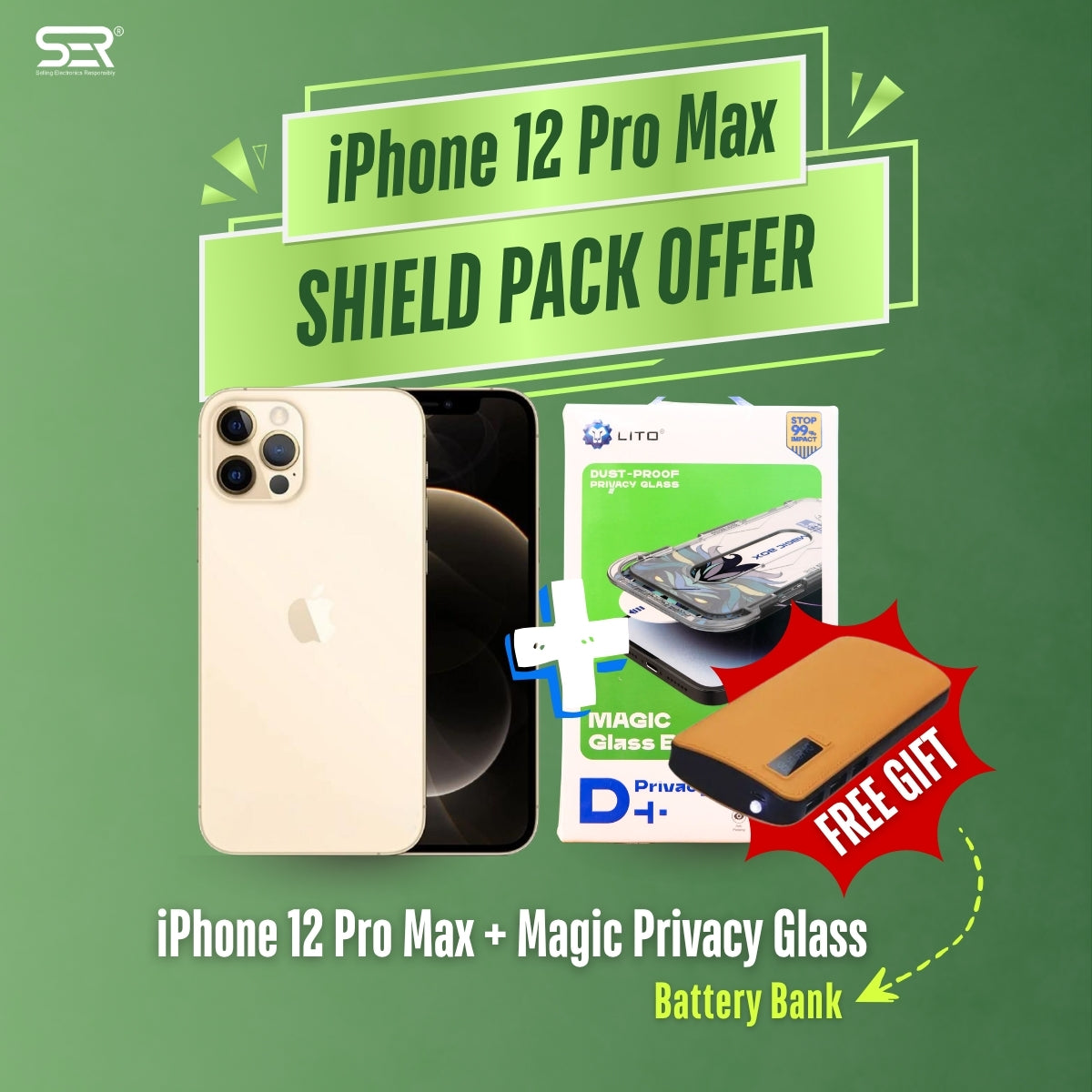 iPhone 12 Pro Max Shield Pack (with Free Gift) - Discounted Deals