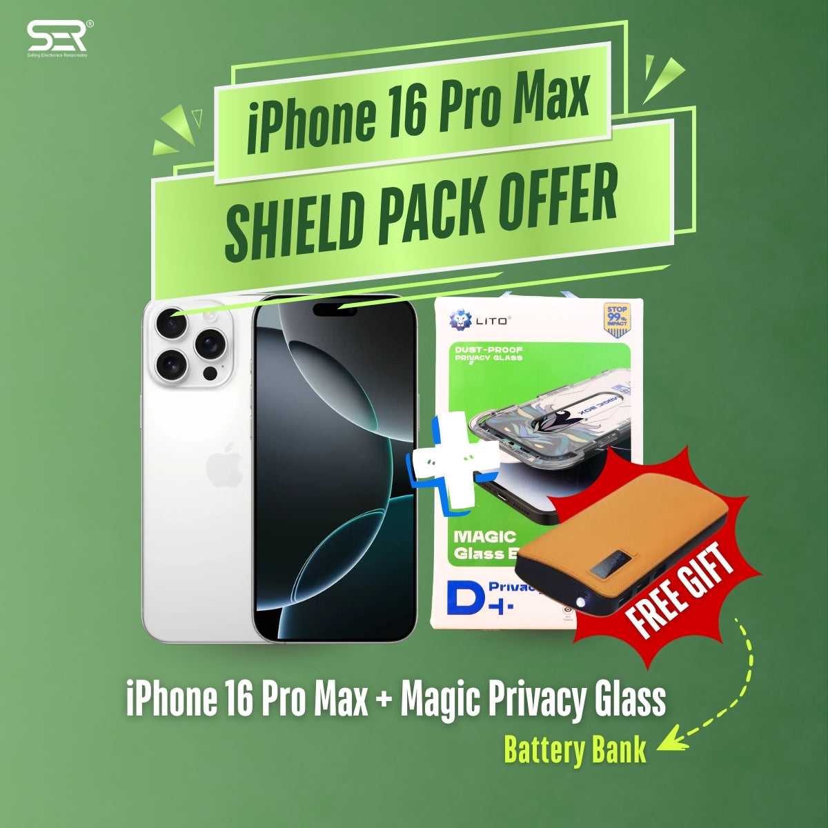 iPhone 16 Pro Max Shield Pack (with Free Gift) - Discounted Deals