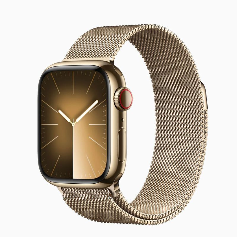 ساعة Apple Watch Series 4 GPS مقاس 44 مم هيكل من الألومنيوم مع حزام رياضي. (GPS)