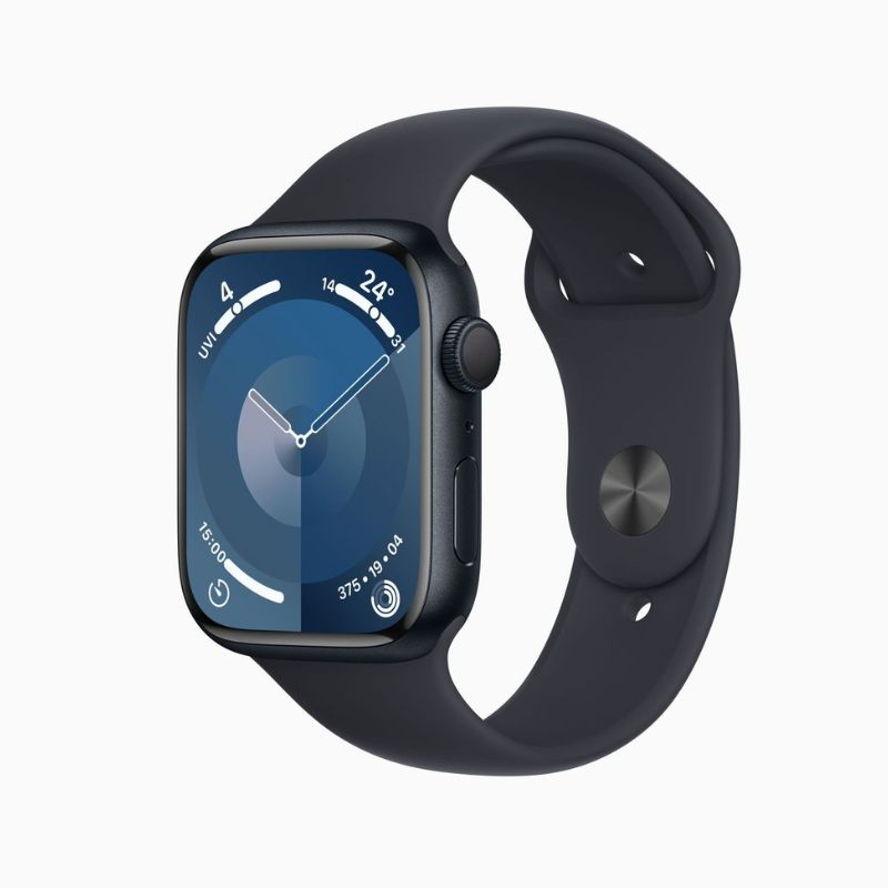 ساعة Apple Watch Series 8 GPS مقاس 41 مم هيكل من الألومنيوم مع حزام رياضي. (GPS)