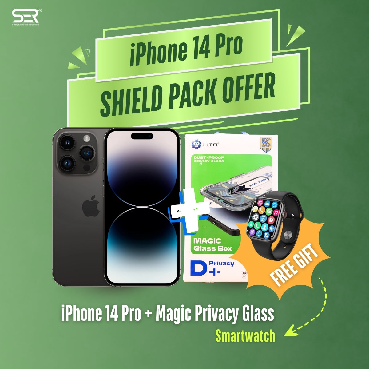 iPhone 14 Pro Shield Pack (with Free Gift) - Discounted Deals