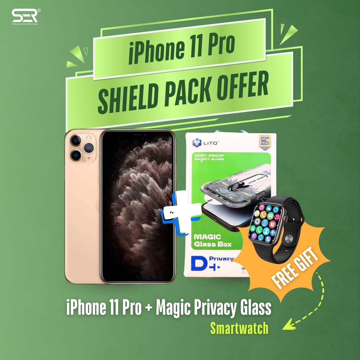 iPhone 11 Pro Shield Pack (with Free Gift) - Discounted Deals