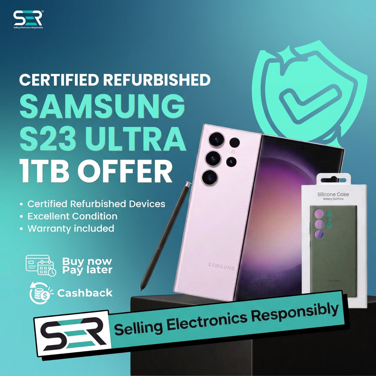 SAMSUNG S23 ULTRA - 1TB OFFER + FREE SILICON COVER